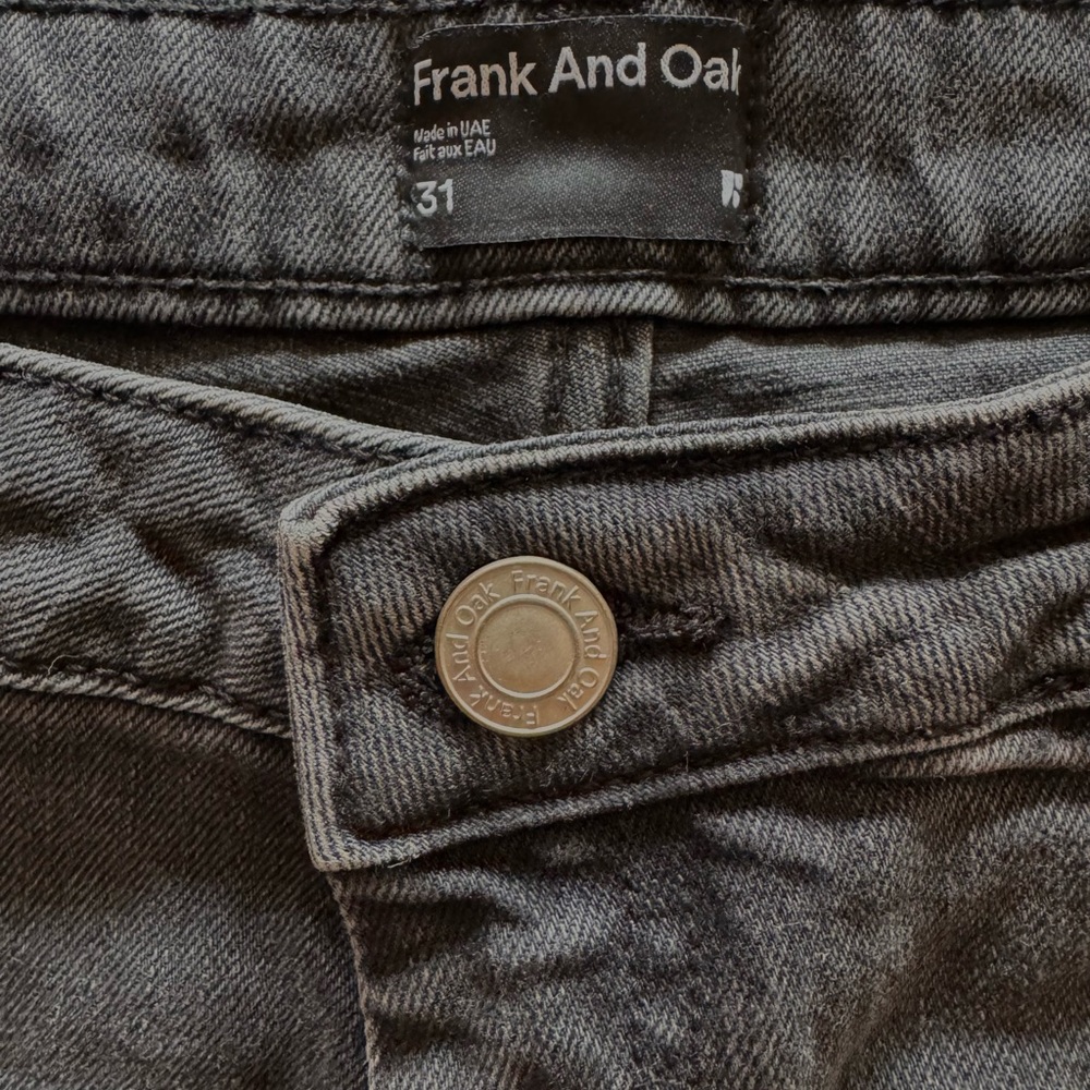 Frank & Oak Stevie High Rise Jeans (Washed Black)